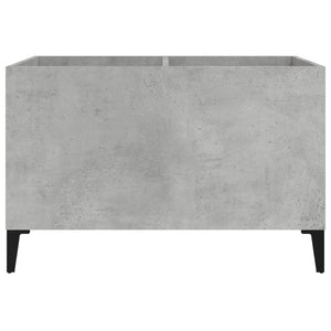 Δισκοθήκη Γκρι Σκυροδέματος 74,5x38x48 εκ. Επεξεργασμένο Ξύλο
