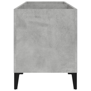 Δισκοθήκη Γκρι Σκυροδέματος 74,5x38x48 εκ. Επεξεργασμένο Ξύλο