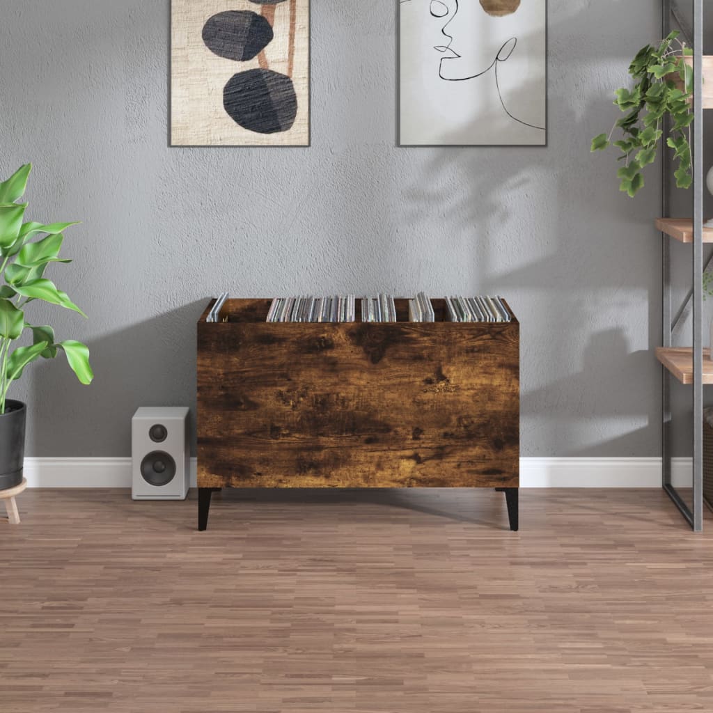 Δισκοθήκη Καπνιστή Δρυς 74,5x38x48 εκ. από Επεξεργασμένο Ξύλο - Pakobazaar