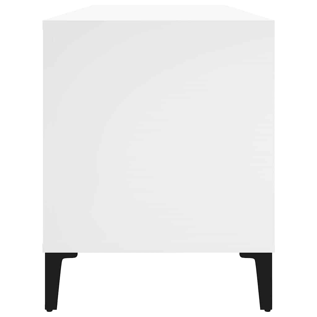 Έπιπλο Δίσκων Λευκό 100 x 38 x 48 εκ. από Επεξεργασμένο Ξύλο - Pakobazaar