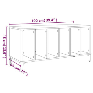 Έπιπλο Δίσκων Sonoma Δρυς 100x38x48 εκ. από Επεξεργασμένο Ξύλο - Pakobazaar