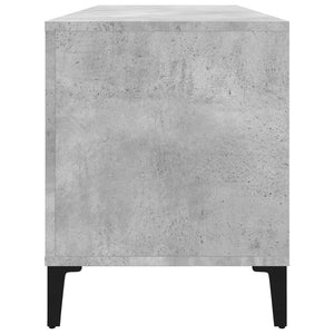 Δισκοθήκη Γκρι Σκυροδέματος 100x38x48 εκ. Επεξεργασμένο Ξύλο