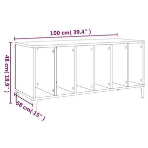 Δισκοθήκη Γκρι Sonoma 100 x 38 x 48 εκ. από Επεξεργασμένο Ξύλο - Pakobazaar