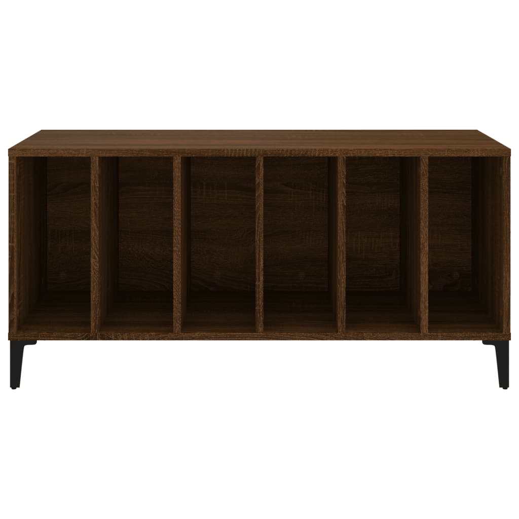 Δισκοθήκη Καφέ Δρυς 100 x 38 x 48 εκ. από Επεξεργασμένο Ξύλο - Pakobazaar