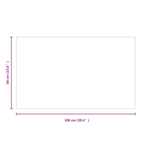 Πλάκα Γυαλιού Τζακιού Διαφανές 100 x 60 cm Γυαλί - Pakobazaar