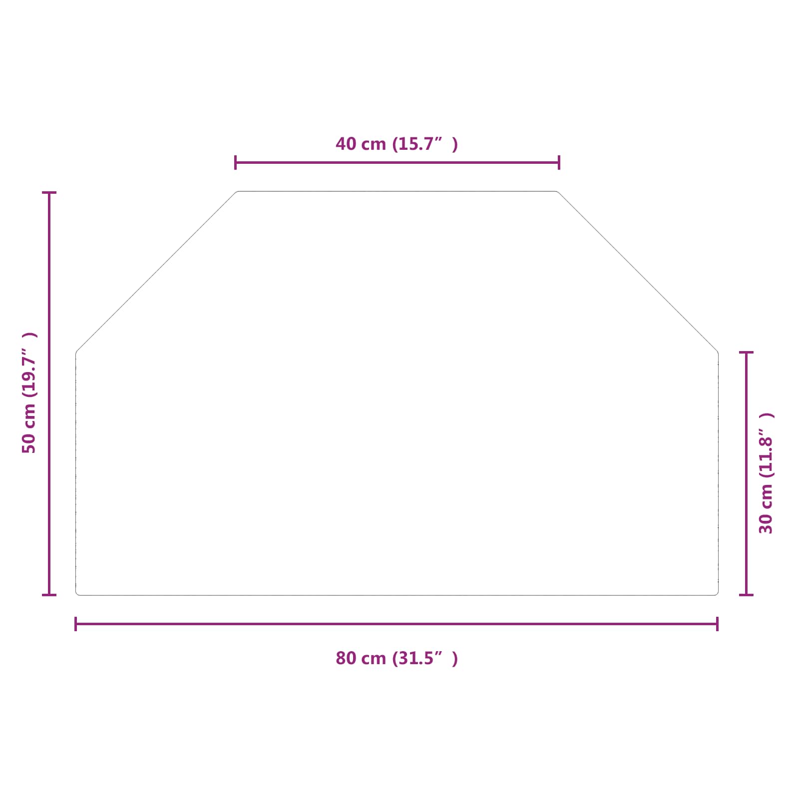 Πλάκα Γυαλιού Τζακιού Διαφανές 80 x 50 cm Γυαλί - Pakobazaar