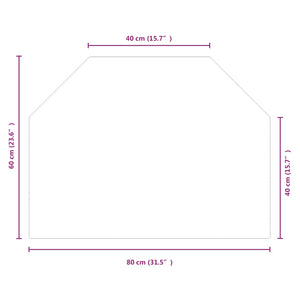 Πλάκα Γυαλιού Τζακιού Διαφανές 80 x 60 cm Γυαλί - Pakobazaar
