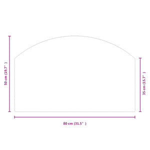 Πλάκα Γυαλιού Τζακιού Διαφανές 80 x 50 cm Γυαλί - Pakobazaar