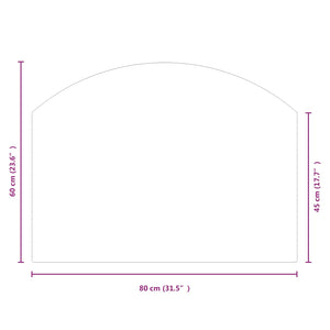 Πλάκα Γυαλιού Τζακιού Διαφανές 80 x 60 cm Γυαλί - Pakobazaar