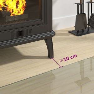 Πλάκα Γυαλιού Τζακιού Διαφανές 100 x 60 cm Γυαλί - Pakobazaar