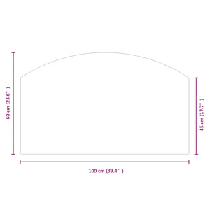 Πλάκα Γυαλιού Τζακιού Διαφανές 100 x 60 cm Γυαλί - Pakobazaar
