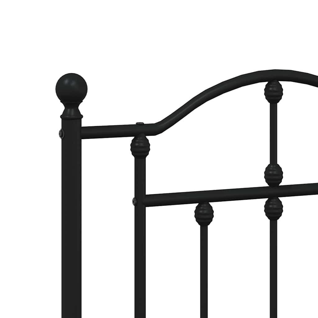 Πλαίσιο Κρεβατιού Χωρ. Στρώμα&Ποδαρικό Μαύρο 160x200εκ. Μέταλλο