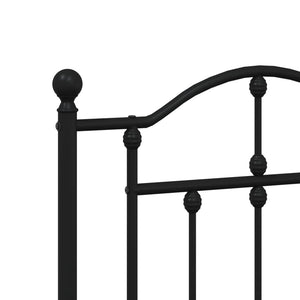 Πλαίσιο Κρεβατιού Χωρ. Στρώμα&Ποδαρικό Μαύρο 180x200εκ. Μέταλλο