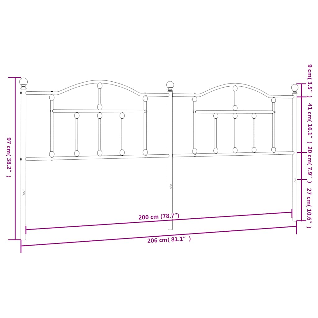 Ανταλλακτικό κεφαλάρι Λευκό 200 εκ. Μεταλλικό - Pakobazaar