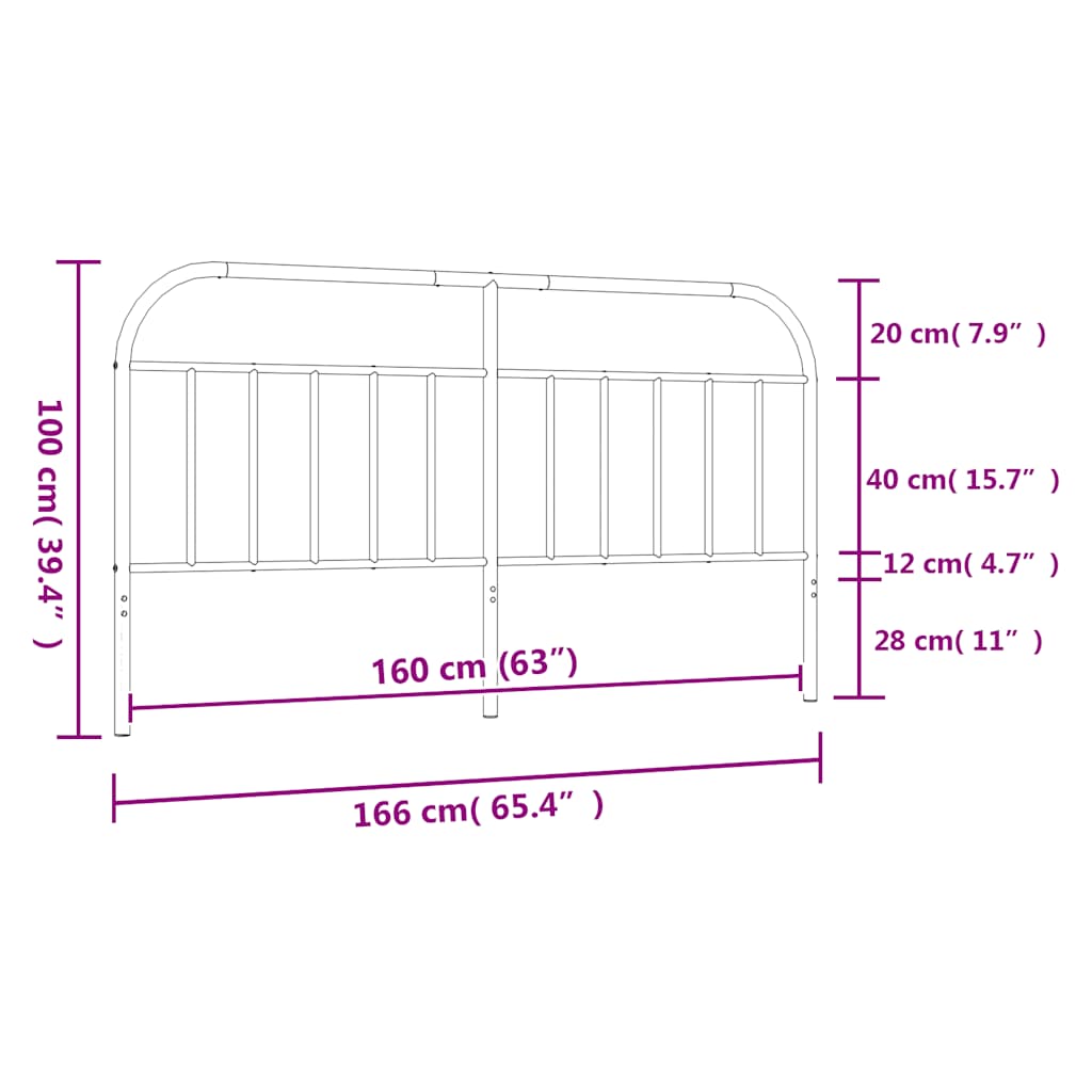 Ανταλλακτικό κεφαλάρι Μαύρο 160 εκ. Μεταλλικό - Pakobazaar