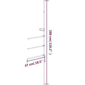 Πετσετοκρεμάστρα 47 x 280 εκ. από Αλουμίνιο - PAKOBAZAAR