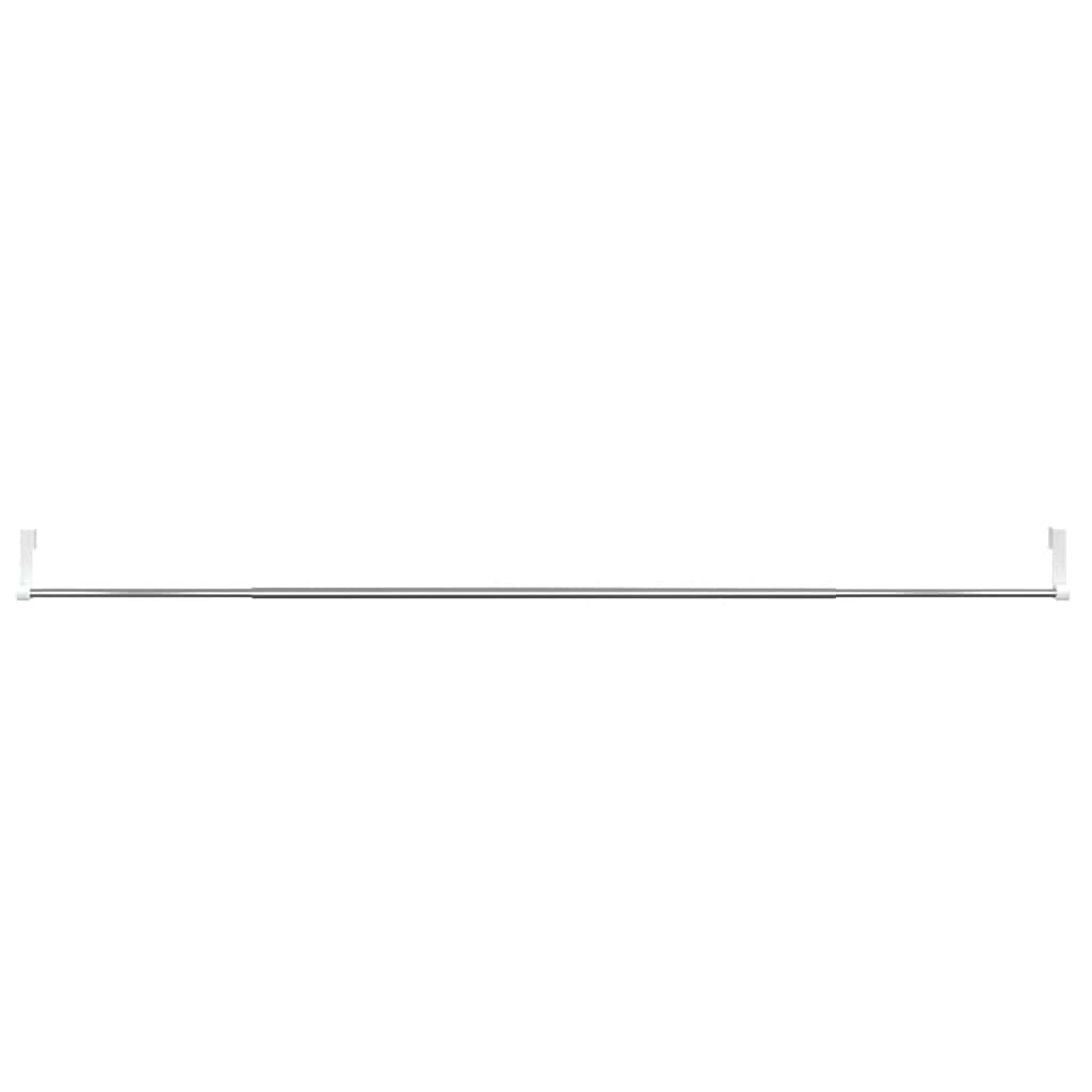 Σιδηρόδρομοι Κουρτινών 2 Τεμ. Λευκό/Ασημί 90-135 εκ. Αλουμίνιο - PAKOBAZAAR