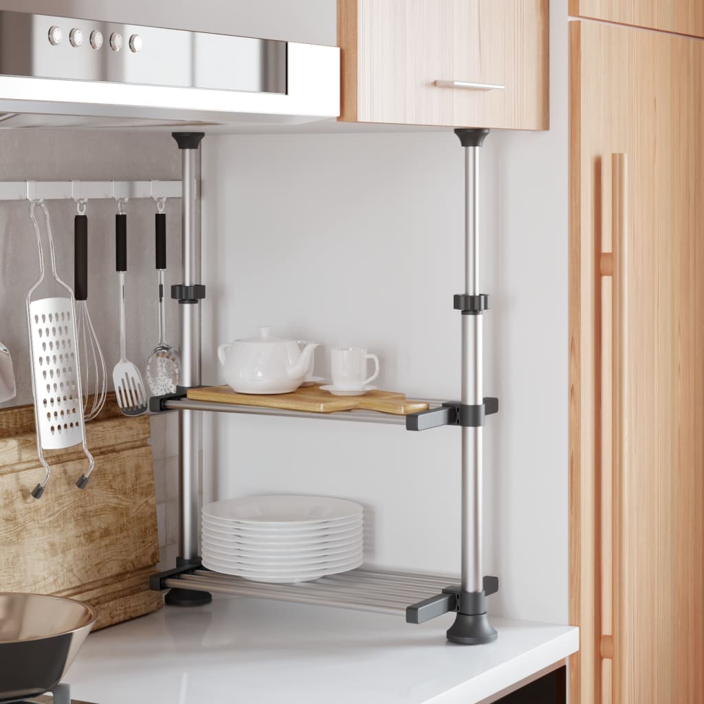 Ράφι Κουζίνας 50x25x(50-70) εκ. από Αλουμίνιο - Pakobazaar