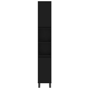 Σετ Επίπλων Μπάνιου 3 Τεμαχίων Μαύρο από Επεξεργασμένο Ξύλο - Pakobazaar