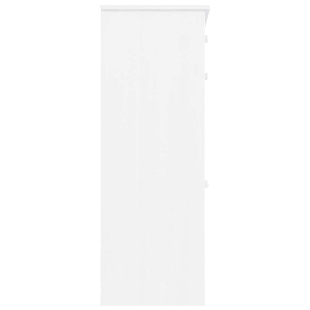 Παπουτσοθήκη ALTA Λευκή 77 x 35 x 96 εκ. από Μασίφ Ξύλο Πεύκου