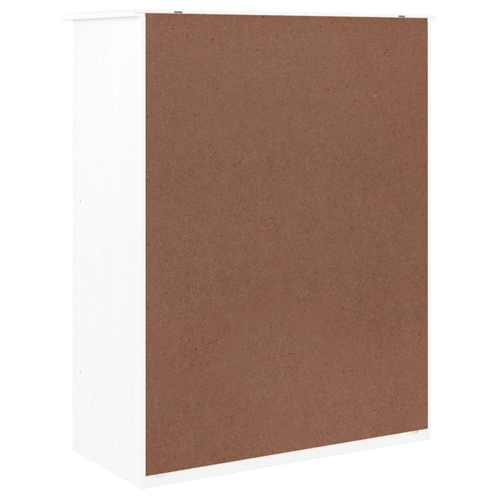 Παπουτσοθήκη ALTA Λευκή 77 x 35 x 96 εκ. από Μασίφ Ξύλο Πεύκου