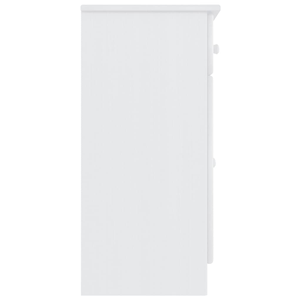 Ντουλάπι ALTA Λευκό 77 x 35 x 73 εκ. από Μασίφ Ξύλο Πεύκου