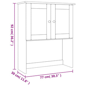 Πάνω Ντουλάπι-Βιτρίνα ALTA 77x30x92 εκ. από Μασίφ Ξύλο Πεύκου