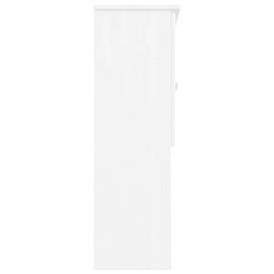 Πάνω Ντουλάπι-Βιτρίνα ALTA Λευκό 77x30x92 εκ. Μασίφ Ξύλο Πεύκου