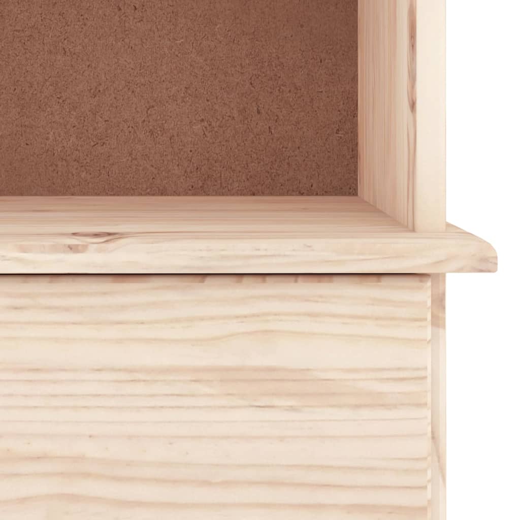 Βιβλιοθήκη με Συρτάρια ALTA 60x35x142 εκ. Μασίφ Ξύλο Πεύκου
