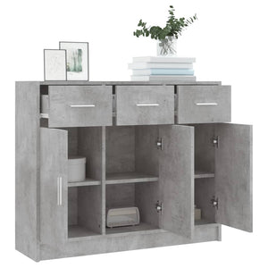 Ντουλάπι Γκρι Σκυροδέματος 91 x 28 x 75 εκ. Επεξεργασμένο Ξύλο