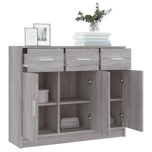Ντουλάπι Γκρι Sonoma 91 x 28 x 75 εκ. από Επεξεργασμένο Ξύλο - Pakobazaar