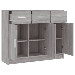 Ντουλάπι Γκρι Sonoma 91 x 28 x 75 εκ. από Επεξεργασμένο Ξύλο - Pakobazaar