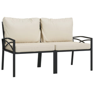 Σαλόνι Κήπου Σετ 9 Τεμαχίων Ατσάλινο με Μαξιλάρια Χρώμα Άμμου - Pakobazaar