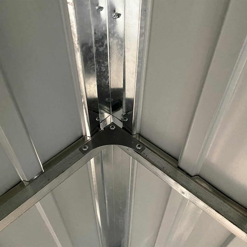 Αποθήκη Κήπου Εκτεταμένη Οροφή Καφέ 277x107x181 εκ. Ατσάλι - Pakobazaar