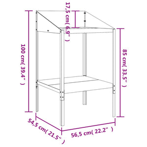 Βάση Φυτών Ανθρακί 56,5 x 54,5 x 100 εκ. από Γαλβαν. Ατσάλι