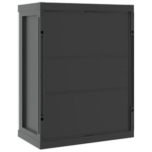 Ντουλάπι Αποθ. Εξ. Χώρου Γκρι/Μαύρο 65x37x85 εκ. Πολυπροπυλένιο