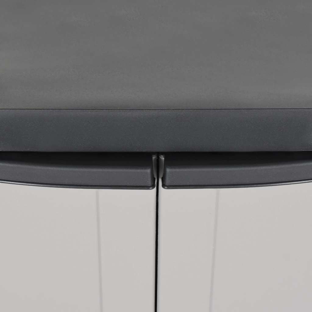 Ντουλάπι Αποθ. Εξ. Χώρου Γκρι/Μαύρο 65x37x85 εκ. Πολυπροπυλένιο