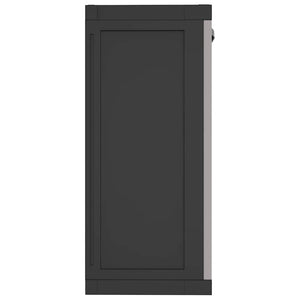 Ντουλάπι Αποθ. Εξ. Χώρου Γκρι/Μαύρο 97x37x85 εκ. Πολυπροπυλένιο