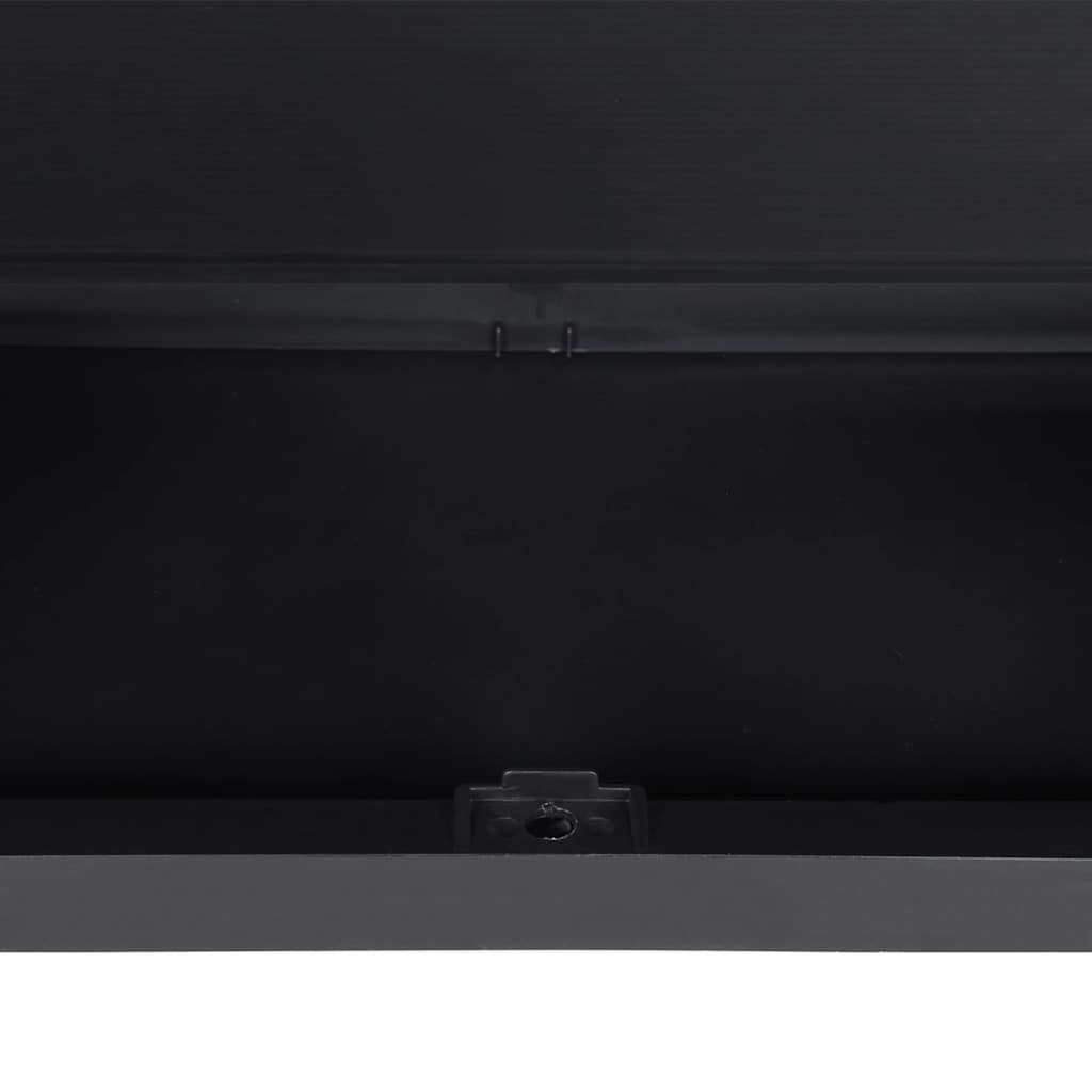 Ντουλάπι Αποθ. Εξ. Χώρου Γκρι/Μαύρο 97x37x85 εκ. Πολυπροπυλένιο