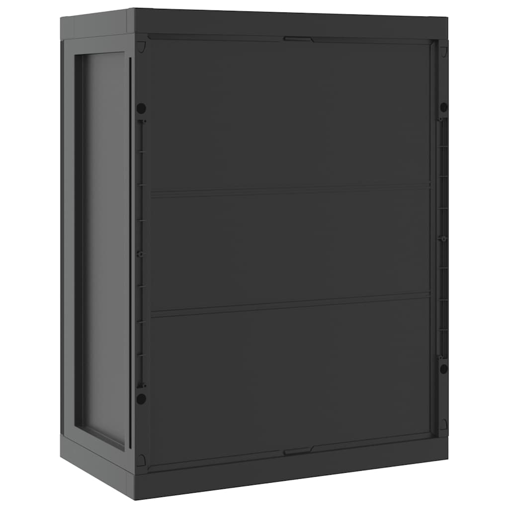 Ντουλάπι Αποθ. Εξ. Χώρου Μαύρο 65x37x85 εκ. Πολυπροπυλένιο