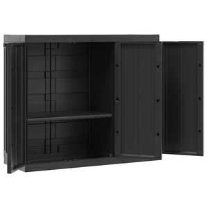Ντουλάπι Αποθ. Εξ. Χώρου Μαύρο 97x37x85 εκ. Πολυπροπυλένιο