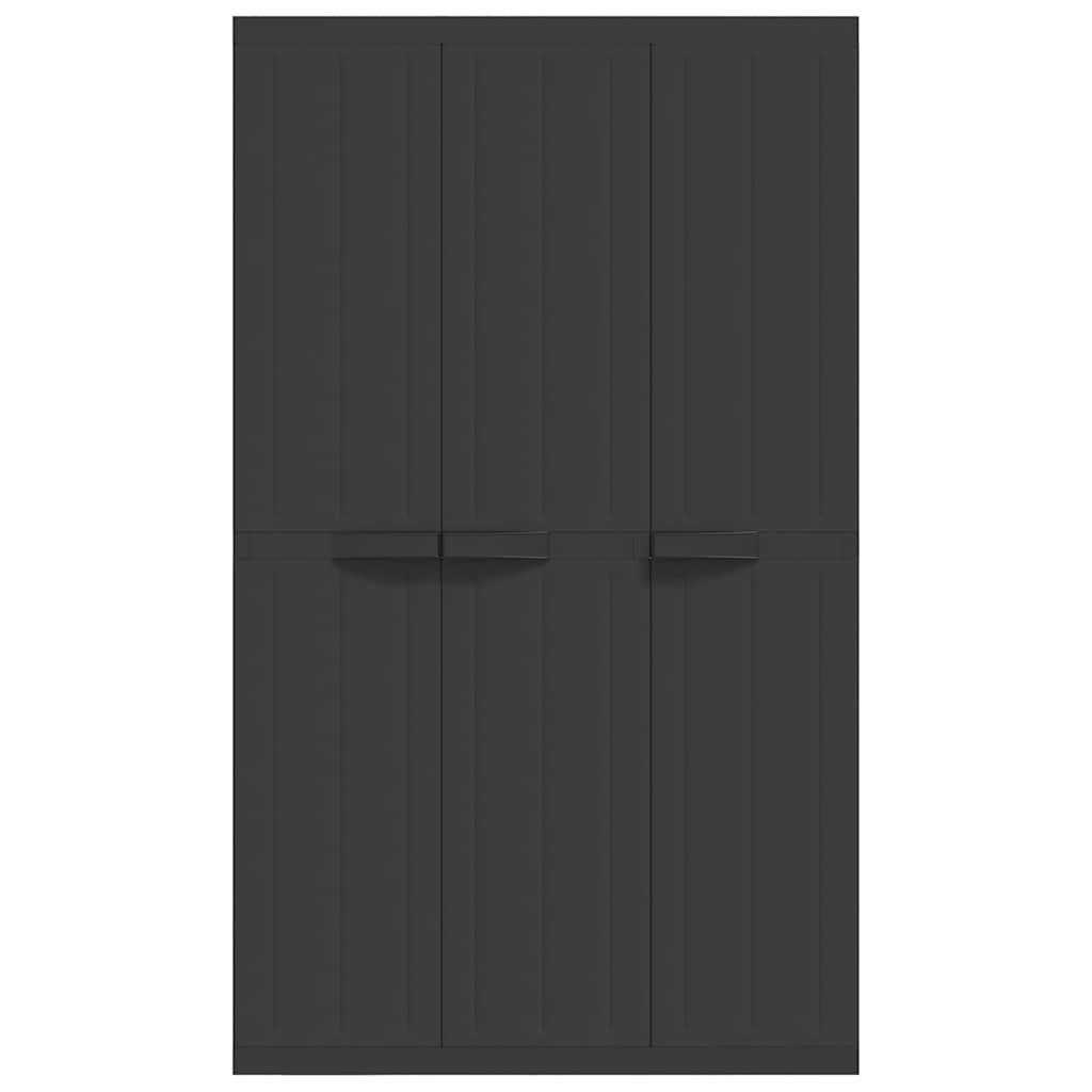 Ντουλάπι Αποθ. Εξ. Χώρου Μαύρο 97x37x165εκ. Πολυπροπυλένιο