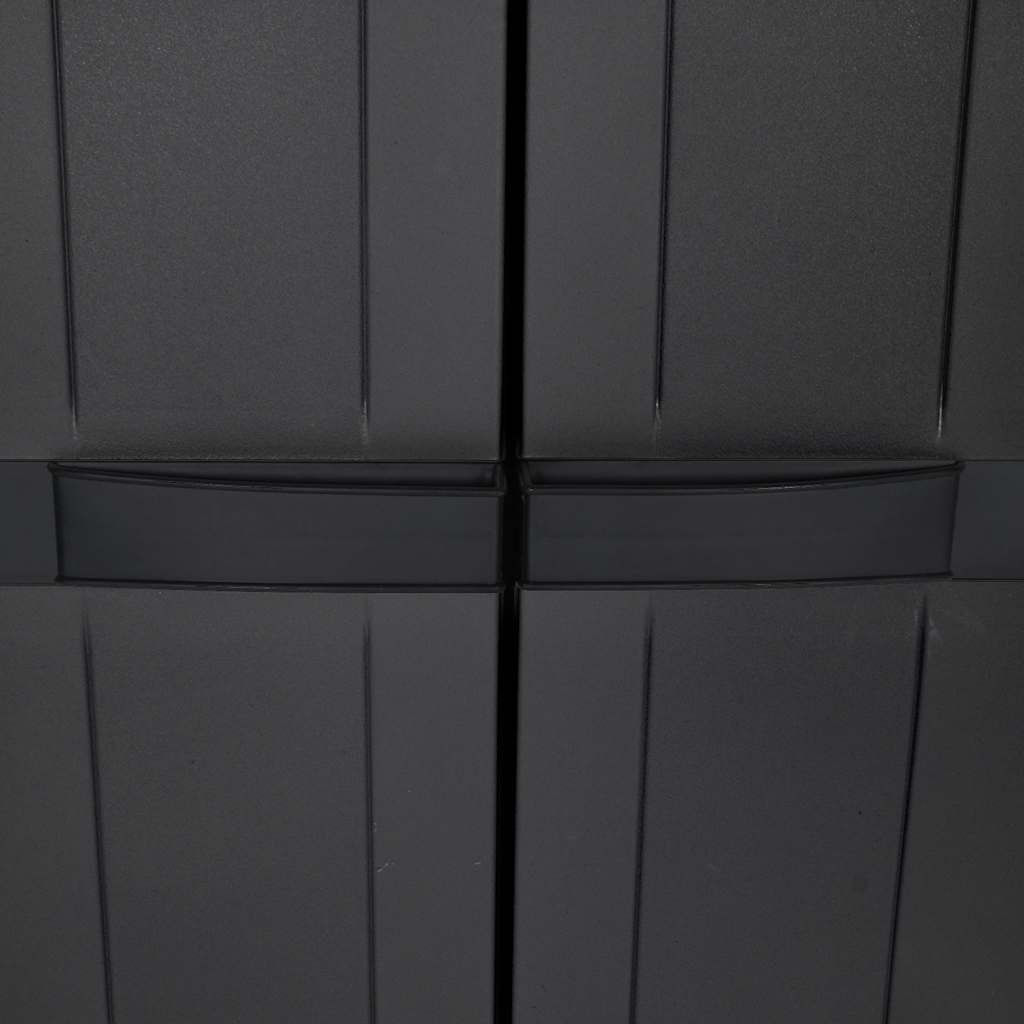 Ντουλάπι Αποθ. Εξ. Χώρου Μαύρο 97x37x165εκ. Πολυπροπυλένιο