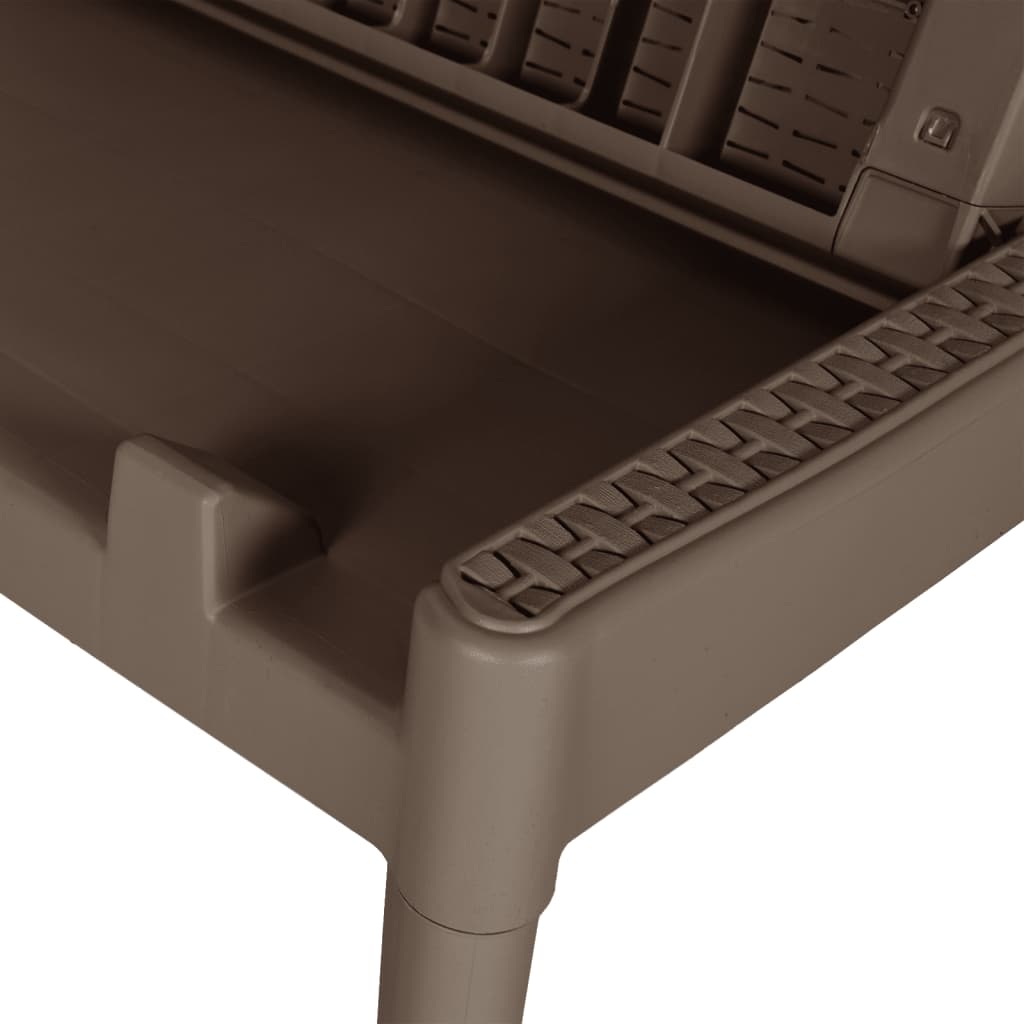 Ξαπλώστρα Καφέ 186 x 60 x 29 από Πολυπροπυλένιο