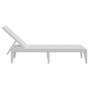 Ξαπλώστρα Λευκή 186 x 60 x 29 από Πολυπροπυλένιο