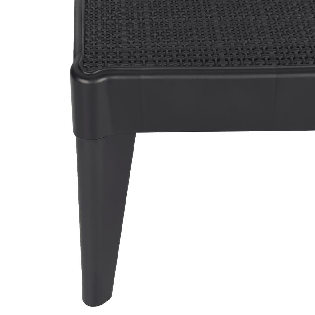 Ξαπλώστρα Ανθρακί 186 x 60 x 29 από Πολυπροπυλένιο