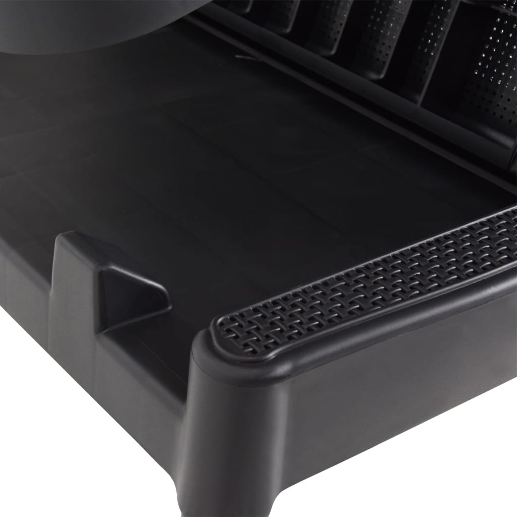 Ξαπλώστρα Ανθρακί 186 x 60 x 29 από Πολυπροπυλένιο