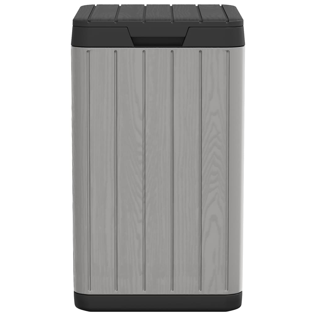 Κάδος Απορριμμάτων Εξωτερ. Χώρου Γκρι 38x38x65 εκ. Πολυπρ/λένιο