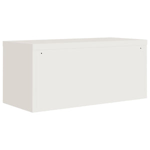 Αρχειοθήκη Λευκή 90 x 40 x 40 εκ. Ατσάλινη - Pakobazaar