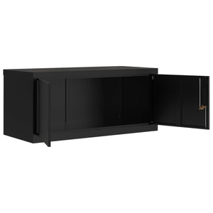 Αρχειοθήκη Μαύρη 90 x 40 x 40 εκ. από Ατσάλι - Pakobazaar